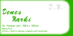 denes marki business card