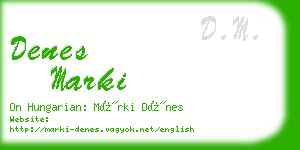 denes marki business card